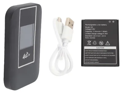 Image de Point d'accès Wi-Fi mobile 4G LTE, 500 Mbps, prend en charge 10 utilisateurs, routeur 4G avec emplacement pour carte SIM et écran couleur, routeur réseau sans fil