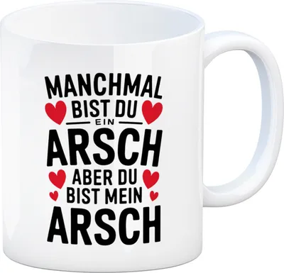 Produktbild von Manchmal bist du ein ARSCH aber du bist mein ARSCH Kaffeebecher