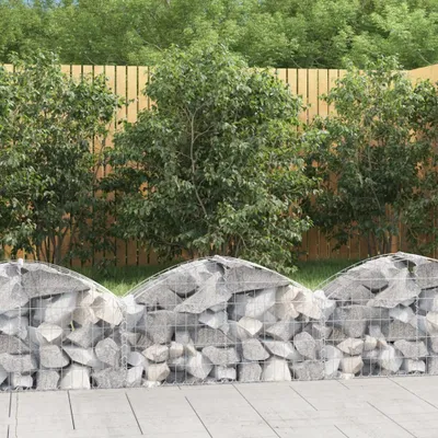 Obrázek produktu pro Maison Exclusive - Klenutý gabionový koš 100 x 30 x 40/60 cm pozinkované železo