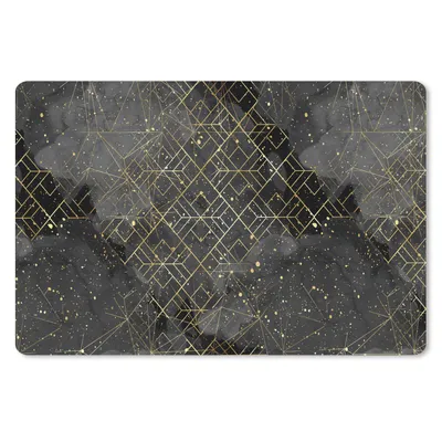 Produktbild von MuchoWow® Schreibtischunterlage Marmor - Schwarz - Gold - Geometrie 60x40 cm - XXL Mauspad - Großes Mauspad