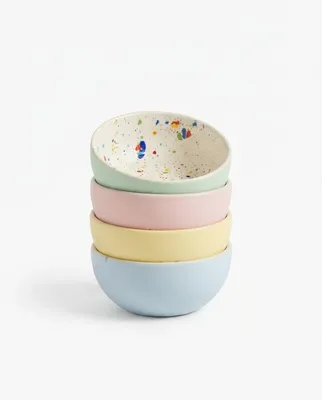 Obrázok produktu pre Sada misiek "Egg Back Home" zo steatitu, 4 kusy, priemer 10 cm, viacfarebné, vhodné na servírovanie dipov