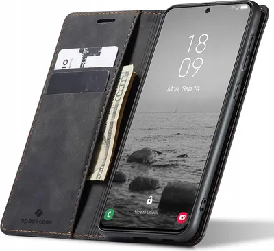 Immagine prodotto di SPACECASE Custodia flip a portafoglio per Galaxy S23 Nero