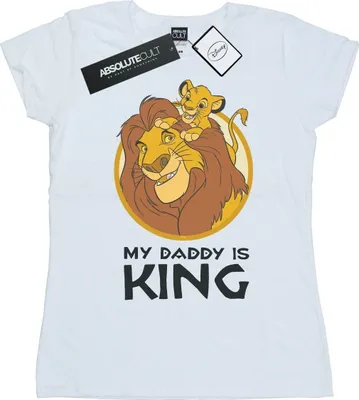 Produktbild von Disney - "The Lion King My Daddy Is King" T-Shirt für Damen BI25038 (L) (Weiß)