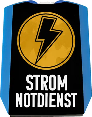 Produktbild von Strom-Notdienst Parkscheibe mit 2 Einkaufswagenchips