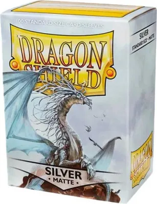 Zdjęcie produktu dla Koszulki ochronne na karty Dragon Shield - Standard Sleeves Matte Silver (100 szt.)