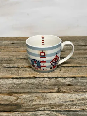 Produktbild von Große Tasse 'Balneo' Maritim aus Porzellan 325 ml