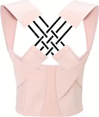 Produktbild von Haltungskorrektur Haltungstrainer für Frauen Männer, Verstellbare Rücken Geradehalter Atmungsaktive Schultergurt Rosa S, für Rücken Hals Schulter Korrektur Alltag