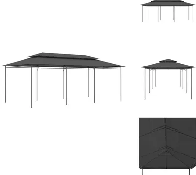 Zdjęcie produktu dla vidaXL Pawilon 600x298x270 cm antracyt - Pawilony i namioty imprezowe