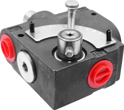 Produktbild von LKF-114 - Einstellbares hydraulisches Durchflussregelventil mit Druckbegrenzung - 0,5–100 L/min - Max. 115 L/min - Druck 50–210 bar - NPT 1,9 cm