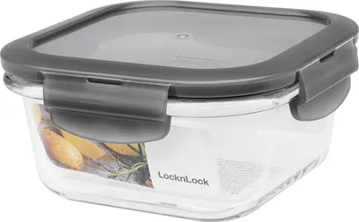 Produktbild von Lock & Lock Boroseal Frischhaltedose 0,5L quadr. 140x140x97mm, transparent, transparent