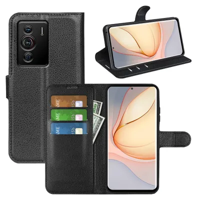 Productafbeelding van MobyDefend Hoesje - Geschikt voor Sony Xperia 5 IV - Kunstleren Wallet Book Case (Sluiting Voorkant) - Zwart