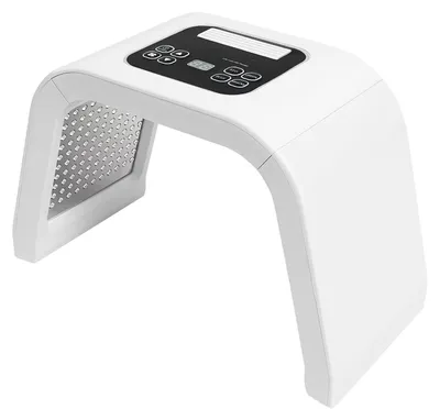 Produktbild von Gesichtslichttherapiegerät - LED-Lichttherapiegerät - 7 Farben - 287 SMD - Einstellbarer Timer - EU-Stecker - 220–240 V - Weiß