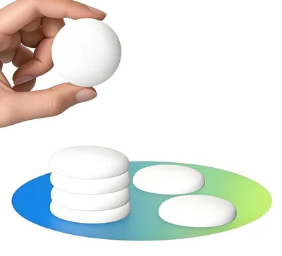 Produktbild von Türstopper Türanschlagdämpfer Wandschutz - Silikon - Selbstklebend - Weiß - 4 cm - 6 Stück