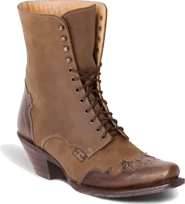 Produktbild von Damen Western Cowboy Biker Leder Stiefel Boots »WBL-31« Braun