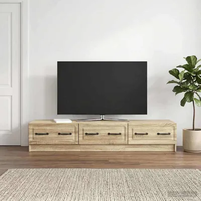 Obrázek produktu pro Maison Exclusive – Televizní skříňky, rozměry 147 x 34,5 x 27 cm, materiál: dřevotříska, Imitace: sonomská borovice