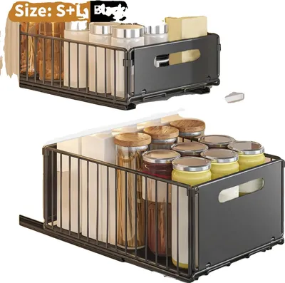 Immagine prodotto di Organizer da cucina, design estraibile, doppio spazio di stivaggio, piccolo ma capiente