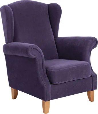 Produktbild von Max Winzer Ohrenbackensessel Verita - Velourstoff violett - Maße: 88 x 84 x 108 cm