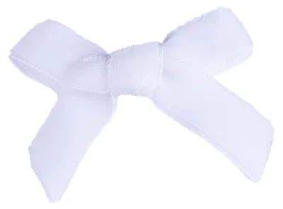 50 Samt-Schleifen, dekorativ, 3,5x5 cm, für DIY-Basteln, weiß