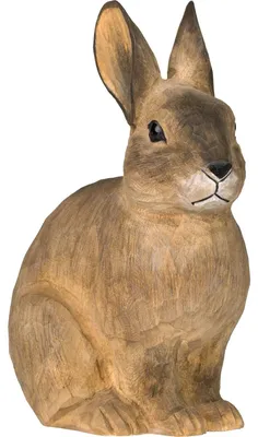 Produktbild von Wildlife Garden DecoAnimal Europäisches Kaninchen handgeschnitzt