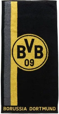 Produktbild von BVB-Handtuch mit Logo im Streifenmuster 50x100cm