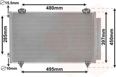 Produktbild von VAN WEZEL 53005286 Kondensator Klimaanlage Klimakondensator für TOYOTA COROLLA (ZZE12, NDE12, ZDE12) +Trockner