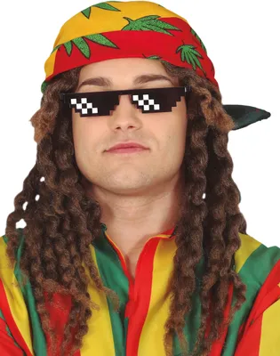 Produktbild von Videospiel Retro Abenteurer Brille Karnevals Kostüm Brille Pixel Optik Memes Party Zubehör Komischer Held Fasching, Farbe: Schwarz