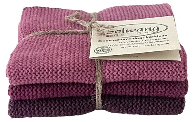 Produktbild von 3er SOLWANG Wischtuch Küchentuch Waschlappen aus Baumwolle - NORDIC BERRY