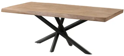 Immagine prodotto di MASSIVMOEBEL24 | Tavolo da pranzo in legno di mango 180x90x76 laccato beige / gambe mikado antracite matt FREEFORM 5
