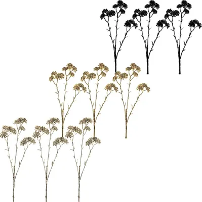 Immagine prodotto di Grandi ramoscelli artificiali con bacche in 3 colori 3pz 43 cm, 5_colore:oro