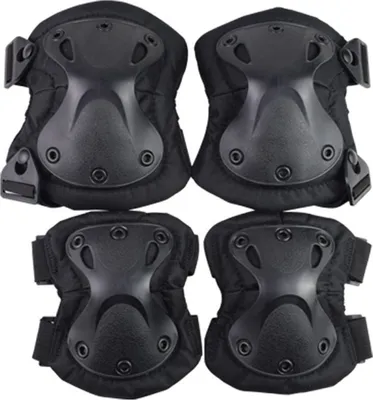 Produktbild von Knie- und Ellenbogenschützer-Set, Motorrad-Knie- und Ellenbogenschützer für Erwachsene, Radfahren