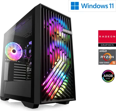 Produktbild von Gaming PC AMD Ryzen 5 5600G, 3900 MHz, AMD Radeon Graphics, 32 GB DDR4-RAM, 1000 GB M.2 SSD, Windows 11, USB 3.2 | M10900H