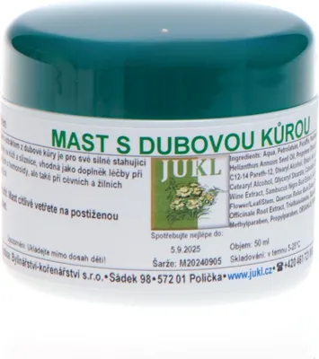 Produktbild von Salbe mit Holunder, Ringelblumenöl, Eichenrinde gegen Hämorrhoiden und Venenleiden 50 ml