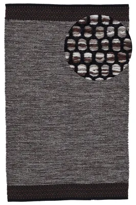 Image de carpetfine Tapis tissé à plat Kilim Mia Marron 120x170 cm | Tapis moderne pour le salon et la chambre à coucher