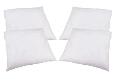Produktbild von 4x Dekokissen weiß 40x40 cm mit Füllung 100% Polyester | Sofakissen | Kissenbezug aus 100% Polypropylen | Zierkissen für Sofa Bett Wohnzimmer