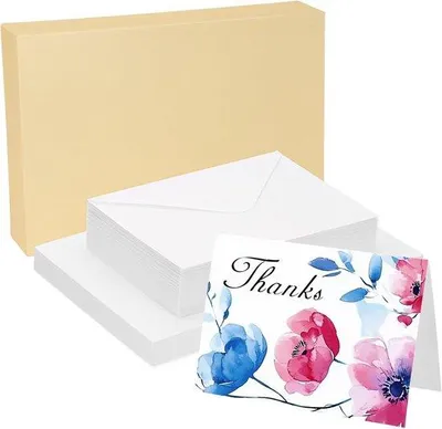 Imagen del producto de 60 juegos de tarjetas para acuarela – Tarjetas para acuarela de 150 g/300 GSM con sobres, ideales para pintura artística – Tarjetas creativas, tamaño 15 x 18 cm, en caja plegable (caja amarilla)