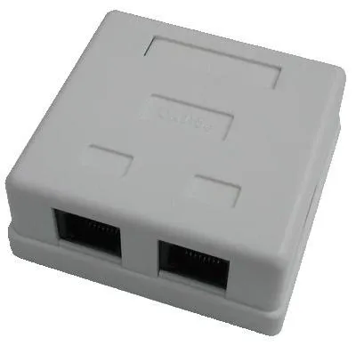 Zdjęcie produktu dla DATACOM Dvojzásuvka nad omítku-2xRJ45, Cat5e UTP