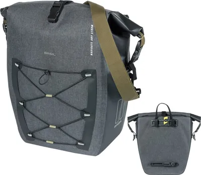 Produktbild von Basil Einzelpacktasche Navigator Storm L schwarz, 46x36x18cm, 25-31ltr, Hook-On