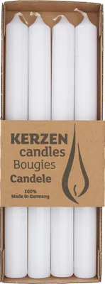 Produktbild von Stabkerze, Ø 2,2 x 25 cm, 4 Stück Weiß