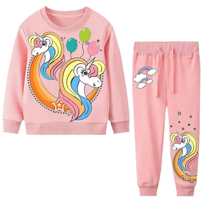 Produktbild von Mädchen Sportoutfit Set mit Sweatshirt und Hose 2-7 Jahre