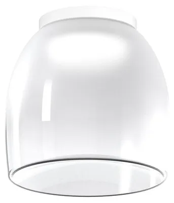 Produktbild von Moderne Deckenleuchte, Metallrahmen weiß, Glas, 1 Licht, LED, 16W, warmweiß