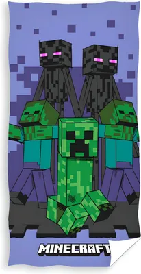 Immagine prodotto di Carbotex Telo mare bambino 70x140 Minecraft cotone viola C24