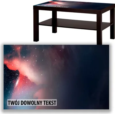 Zdjęcie produktu dla BLAT SZKLANY IKEA LACK Kosmos z Twoim napisem 90x55cm 021a