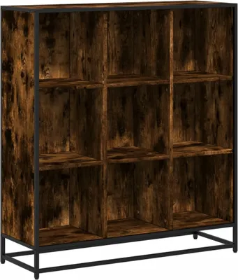 Immagine prodotto di Libreria Rovere Fumo 97,5x33x107,5 cm Legno Multistrato&Metallo