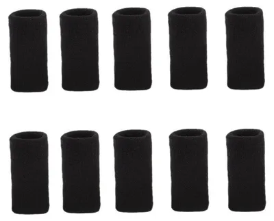 Produktbild von 10 Stück Sport-Fingerlinge zur Schmerzlinderung bei Arthritis, Kompressions-Fingerbandage, Schiene, elastischer Fingerschutz für Basketball- und Volleyballtraining