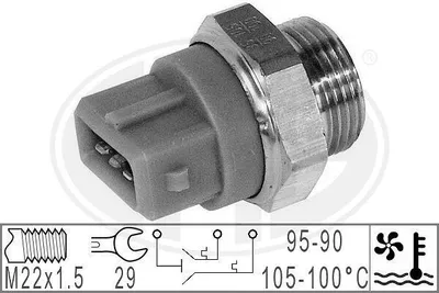 Produktbild von ERA 330781 Temperaturschalter Kühlerlüfter Thermoschalter für OPEL Omega B Limousine (V94) Omega B Caravan (V94)