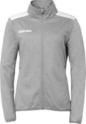Produktbild von Kempa Trainingsjacke Emotion 27 Poly Jacket Women Unisex 2005126_01 dark grau melange/weiß L