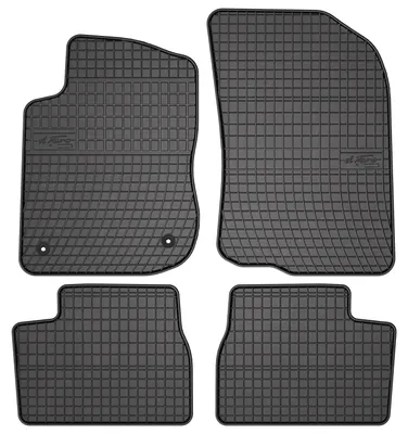 Produktbild von Gummi-Fußmatten für Peugeot 2008 I 2013-2019 (Crossover) – 4-tlg, Schwarz, passgenau – Wielganizator SolidPRO