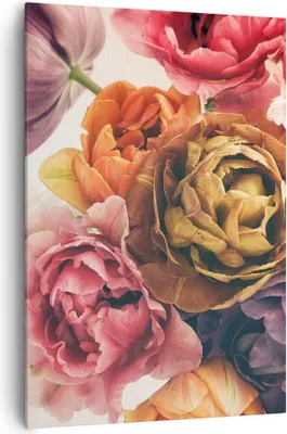 Produktbild von Bild auf Leinwand - Leinwandbild - Einteilig - Blumenstrauß Blumen Braut - 70x100cm - Wand Bild - Wanddeko - Wandbilder - Leinwanddruck - Wanddekoration - Leinwand bilder - Wandbild - PA70x100-5025