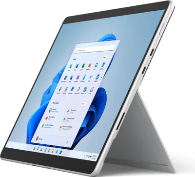 Produktbild von Microsoft Surface Pro 8, 33 cm (13"), 2880 x 1920 Pixel, 256 GB, 8 GB, Windows 11 Pro, Platin