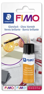 Produktbild von STAEDTLER FIMO 8703 Glanzlack Blisterkarte Glas mit 10 ml, Pinsel